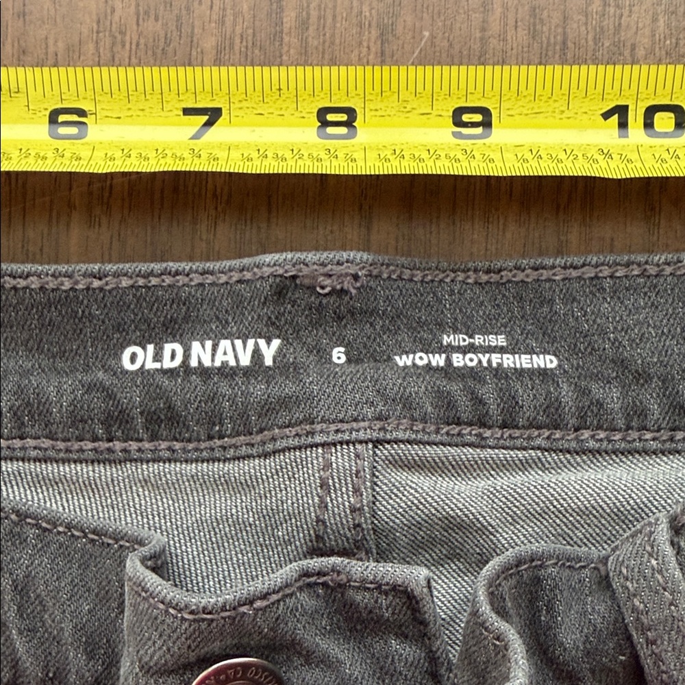 Old Navy Gray Boyfriend Jeans - Picture 2 of 6